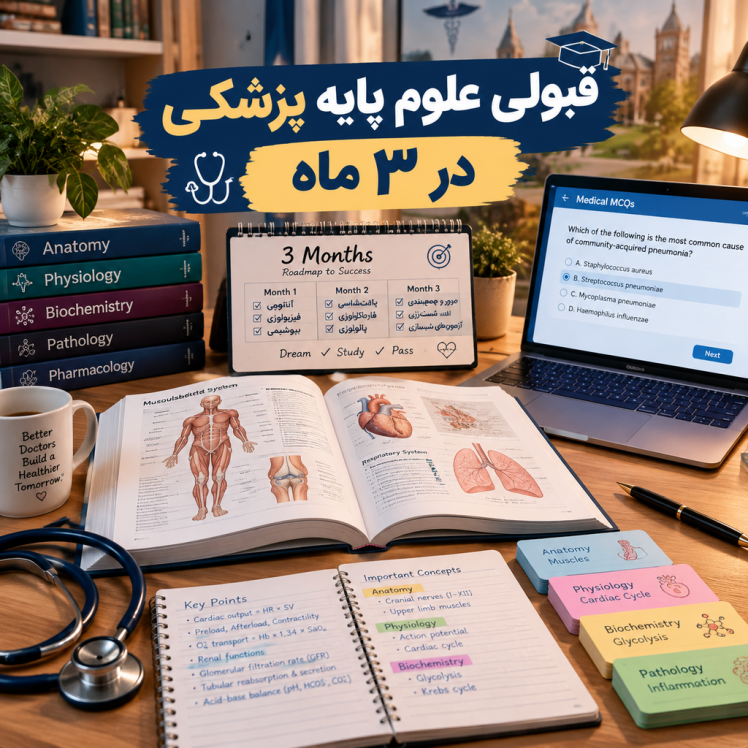 قبولی علوم پایه پزشکی در ۳ ماه